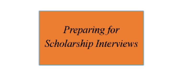 Preparing for Scholarship Interviews